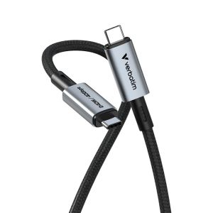Кабел Verbatim Sync&Charge, магнитен, USB Type-C към USB Type-C, 240 W, 120 cm