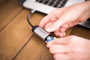 Адаптер Verbatim, USB Type-C към Gigabit Ethernet, 10 cm