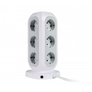 Разклонител Verbatim EUPT-01, Power Tower, вертикален, 11 гнезда, USB