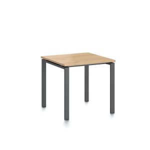 Заседателна маса RFG Monaco, 800 x 800 x 750 mm, ПДЧ 25 mm, плот бряст, черни метални крака