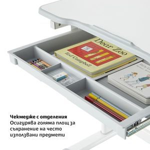 Ергономичен чин и стол RFG Ergo Tech B207, ученически, сив цвят