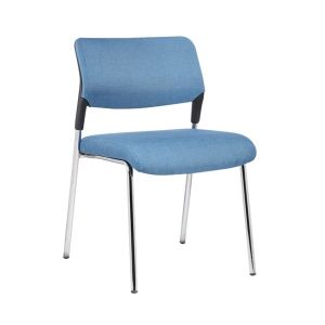 Посетителски стол RFG Evo 4L M, текстил, метална основа, до 120 kg, син