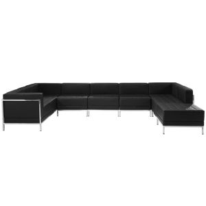 Ъглов модул RFG Neo, ляв, екокожа, 720 х 720 х 700 mm, черен