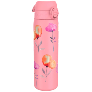 Бутилка за вода Ion8 Print, метална, 600ml, Flowers