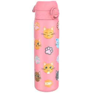 Бутилка за вода Ion8 Print, метална, 600ml, Cats