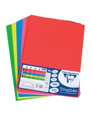 Хартия цветна Trophee A4 80g, 5х20л, Наситен