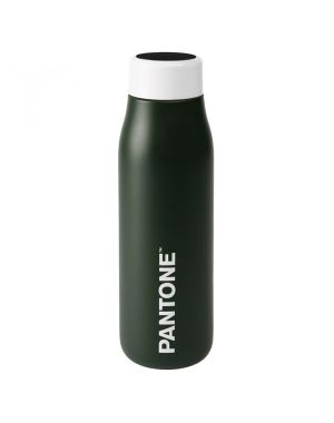 Бутилка за вода Pantone с термометър 500ml, Зелен