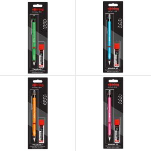Комплект Rotring Visuclick автоматичен молив, гума, графит, син 0,5