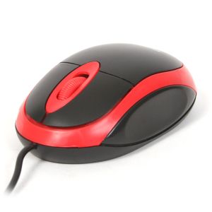 Оптична мишка Omega OM06, USB, червен/черен