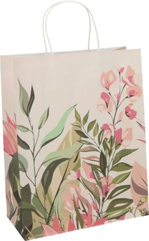 Подаръчна торб. Eco Special Large Flowers, 26.5x33x13cm