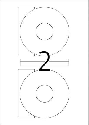 Етикети Herma за CD 4471,диам.116mm,100 листа.,(200 броя)
