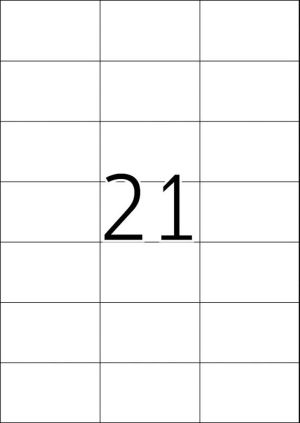 Етикети Herma 4668, 70х42.3mm, 100 листа., (2100 броя)