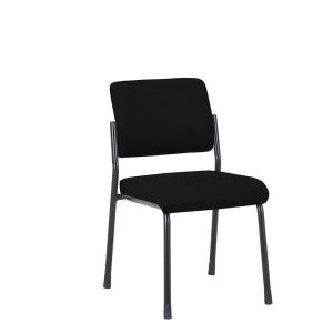 Посетителски стол RFG Solid M, текстил, метална основа, до 150 kg, черен