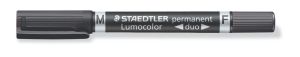 Двувърх перманентен маркер Staedtler Duo 348 F и М,чере