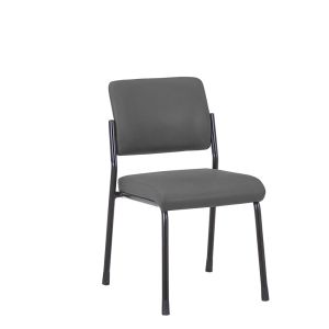 Посетителски стол RFG Solid M, екокожа, метална основа, до 150 kg, сив, 4 броя в комплект