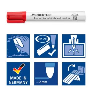 Маркер Staedtler Lumocolor 351 за бяла дъска, объл връх, лилав