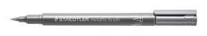 Маркер Staedtler Metallic brush, 1-6 mm, сребрист