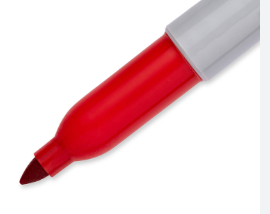 Перманентен маркер Sharpie, F, червен