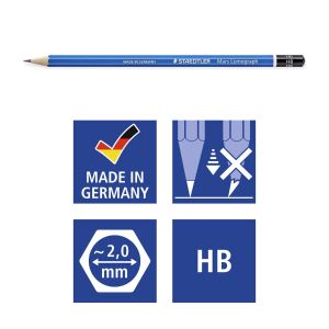 Комплект моливи Staedtler Mars Lumograph, 6 броя soft