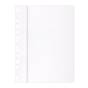 Папка Office Products с прозрачно лице европерф, бяла