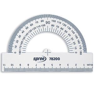 Транспортир Spree прозрачен 180 11см