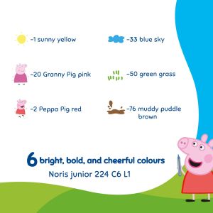 Пастели Staedtler NJ Peppa Pig 224, 6 цвята