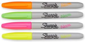 Маркер Sharpie Neon, 4 цвята
