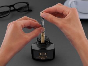 Помпичка Parker De Luxe Z18, за писалка, метал