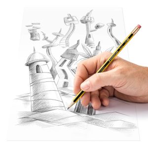 Молив Staedtler Noris 122, HB с гума