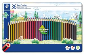 Цветни моливи Staedtler Noris Colour 185, 36 цвята в метална кутия