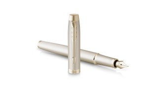 Писалка Parker IM Prof Monochrome Champagne, с кут