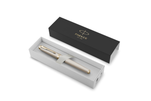 Писалка Parker IM Prof Monochrome Champagne, с кут