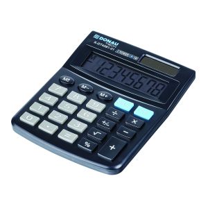 Настолен калкулатор Donau Tech, 8 разряда, черен