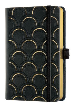 Бележник Castelli C&G, 9x14cm, лин, Art Deco Gold