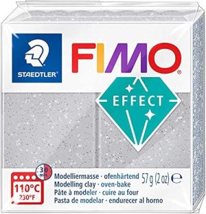 Полимерна глина Staedtler Fimo Effect, 57g,лъскаво сребриста 812