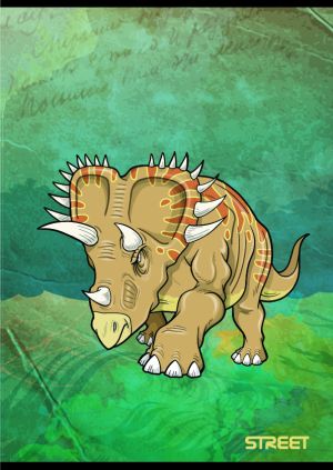 Тетрадка Street, А4, ШР, 54 л, Dinosaurs