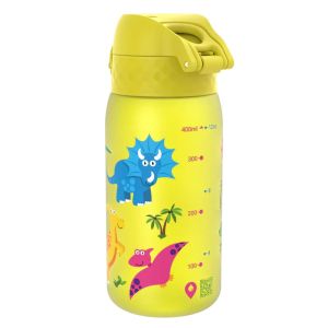 Бутилка за вода Ion8 Print, Recyclon, 350 ml, динозаври
