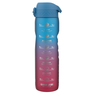 Бутилка за вода Ion8 Mot., рециклирана пластмаса,1000ml, Blue/Pink