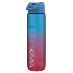 Бутилка за вода Ion8 Mot., рециклирана пластмаса,1000ml, Blue/Pink