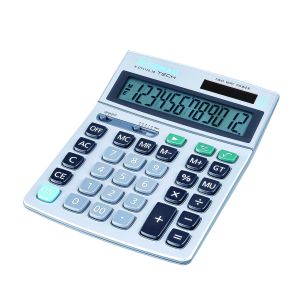 Настолен калкулатор Donau Tech, 12 разряда, сребрист