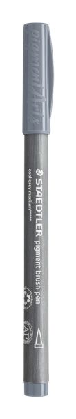 Флумастер Staedtler Pigment Brush 371, сив 87