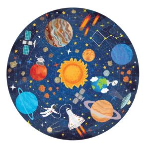 Двустранен пъзел за оцветяване Luna, 150 ч, диам. 52cm, космос