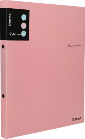 Класьор Optima с 2 ринга, пастелни цветове, асорти