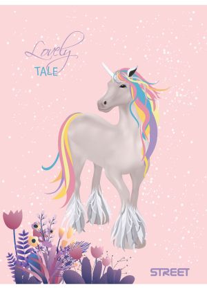 Тетрадка с телчета А4, 40 листа, широки редове, БГ, Lovely Tale