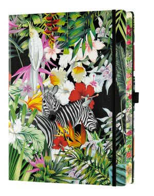 Бележник Castelli Eden, 19x25cm, лин, Zebras
