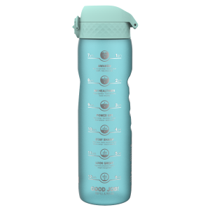Бутилка за вода Ion8 Mot., рециклирана пластмаса,1000ml, Sonic blue