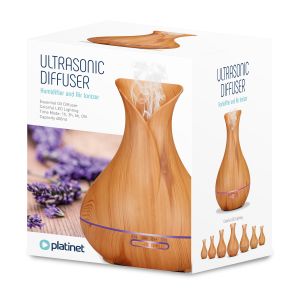Ултразвуков арома дифузер Platinet, 400ml, светло кафяв