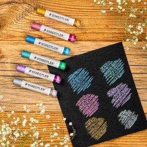 Маслени пастели Staedtler DJ, 6 цвята, металикови