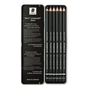 Комплект моливи Staedtler Mars Lumograph Black, 6 бр