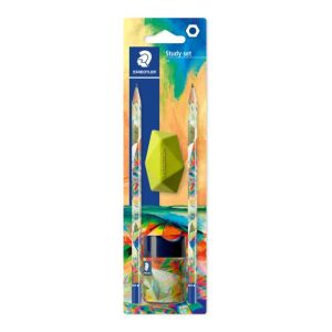 Моливи Staedtler HB 2бр + гума+острилка, Бежов